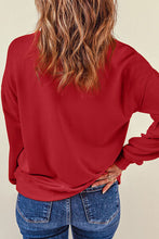 Load image into Gallery viewer, Heart Round Neck Dropped Shoulder Sweatshirt
