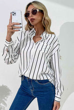 Load image into Gallery viewer, Vertical Stripes Button Down Shirt
