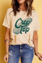 Load image into Gallery viewer, Corn Letter Graphic Cuffed Tee
