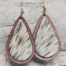 Load image into Gallery viewer, Teardrop Shape Wooden Dangle Earrings
