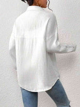 Load image into Gallery viewer, Textured Drop Shoulder Shirt Jacket
