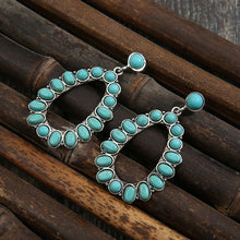 Load image into Gallery viewer, Artificial Turquoise Earrings
