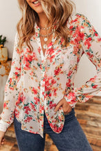 Load image into Gallery viewer, Floral Button Up Long Sleeve Shirt
