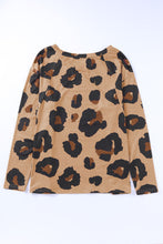 Load image into Gallery viewer, Full Size Leopard Print Round Neck Long Sleeve Tee
