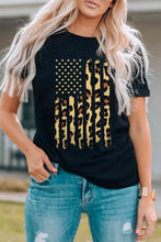 Load image into Gallery viewer, Stars and Stripes Graphic Round Neck Tee
