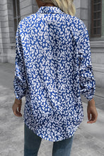 Load image into Gallery viewer, Double Take Leopard Roll-Tap Sleeve Shirt
